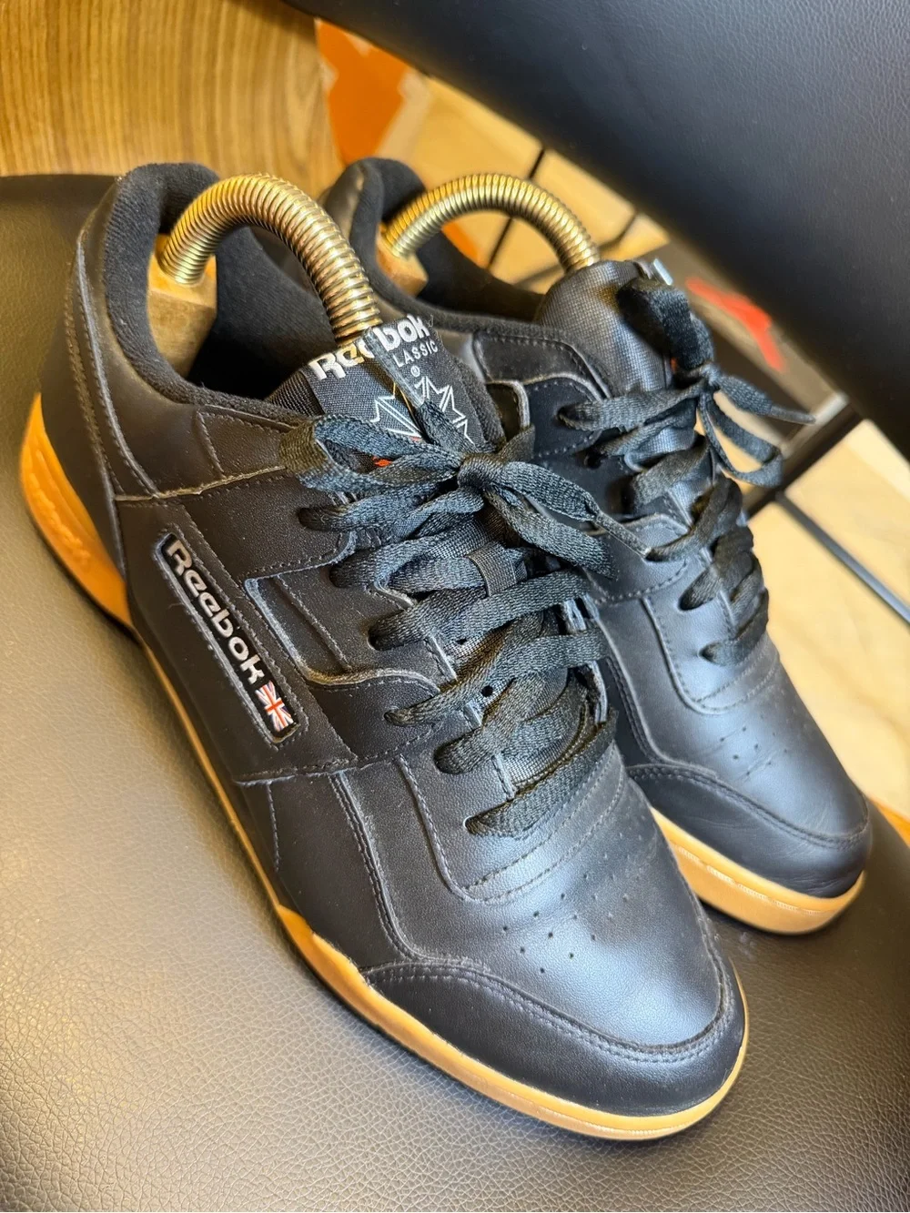 REEBOK WORKOUT PLUS CN2127 BLACK CARBON CLASSIC MEN SHOES Sz10